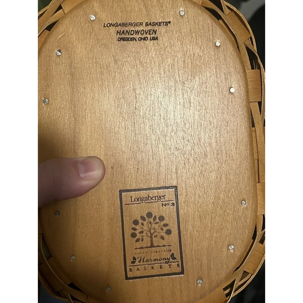 3 Longaberger Collectors Club Harmony Baskets (#3 #4, #5) w/ Liners PRISTINE